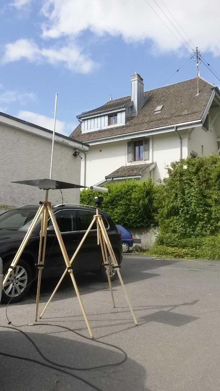 <strong>Figure 4</strong> Antennes pour les mesures des perturbations électromagnétiques.