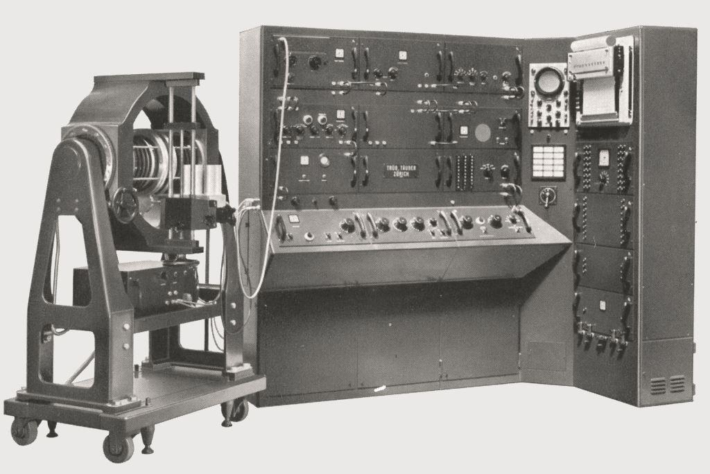 <strong>1957</strong> Von ETH und TTC entwickeltes Kernresonanz-Spektrometer KIS1, ausgerüstet mit Permanentmagnet.