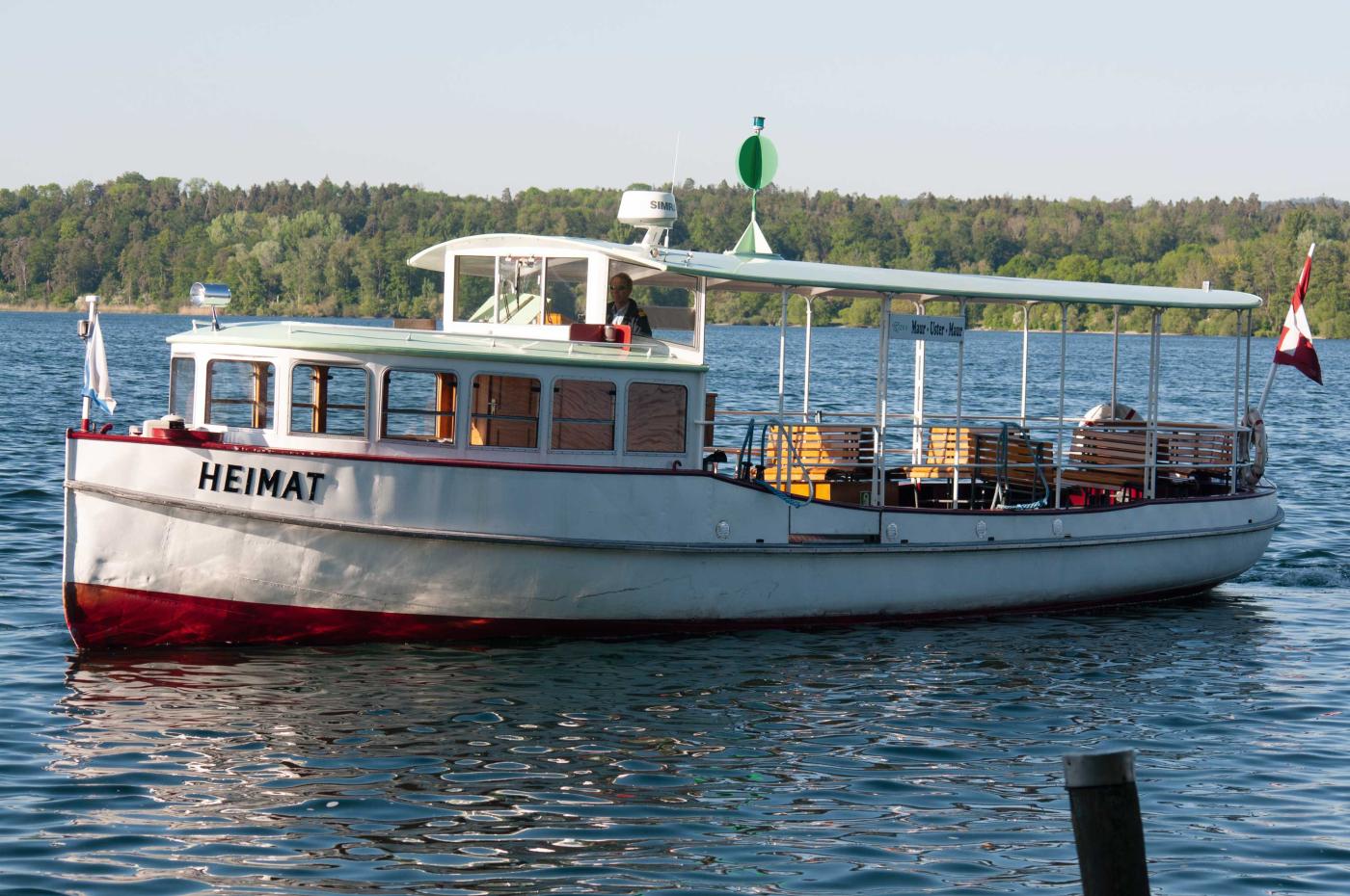 Die «MS Heimat» auf dem Greifensee (Quelle: SGG).