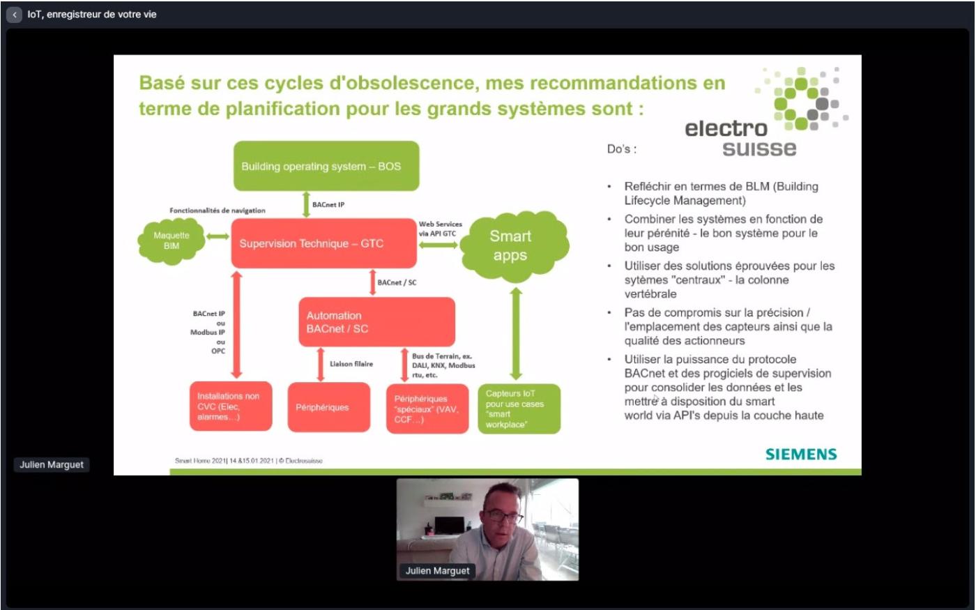Julien Marguet a dévoilé ce qu'il fallait faire et ne pas faire lors de la planification d'un grand système d'automatisation du bâtiment.