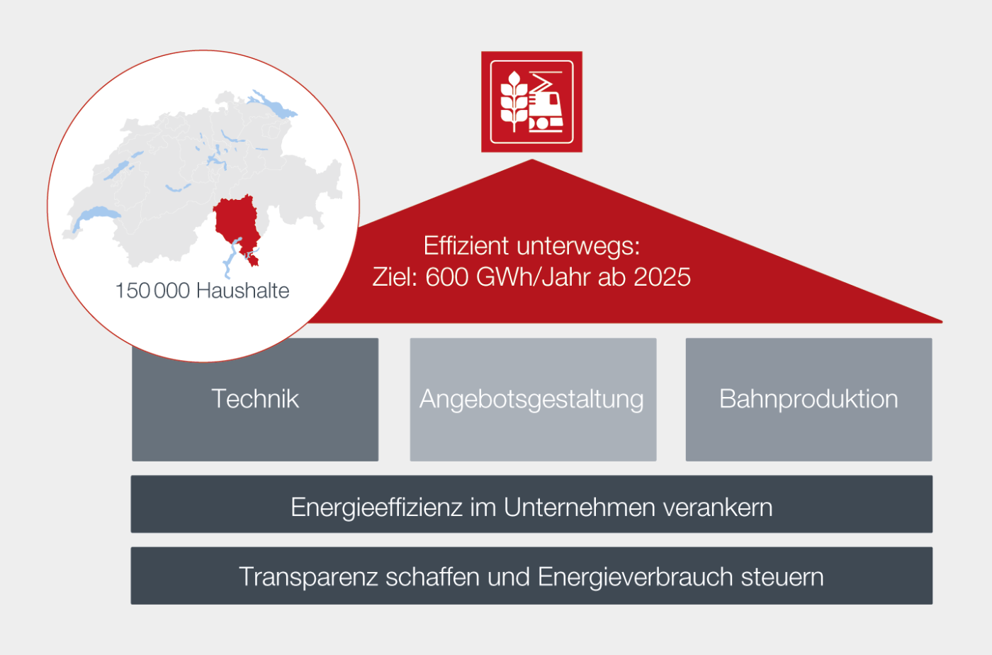 Bild 1 Top-Programm Energiesparen der SBB zur Steigerung der Energieeffizienz.