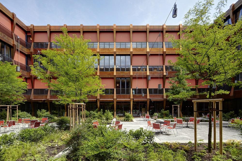 Grosser Beliebtheit erfreut sich der begrünte Innenhof.