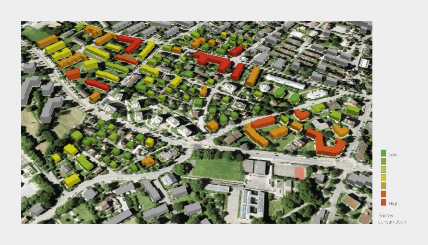 Quelles mesures énergétiques une ville doit-elle prendre pour maximiser les gains d’efficience à moindre coût? Une simulation informatique développée à l’Empa permet de tester plusieurs scénarios.