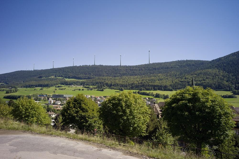 So soll der Windpark «Sur Grati» dereinst aussehen.