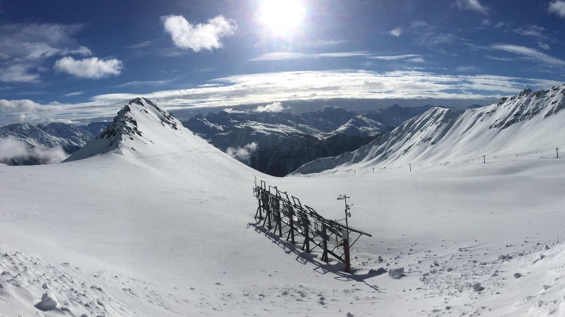 L'installation d’essai sur le Totalp, dans les Grisons.