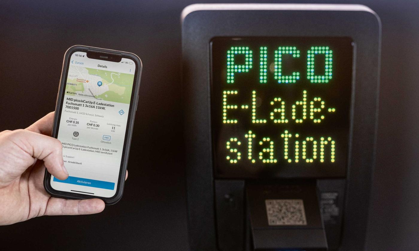 Nutzer können die Pico-Ladestation entweder klassisch per App, RFID-Karte oder via der Auto-ID freischalten.