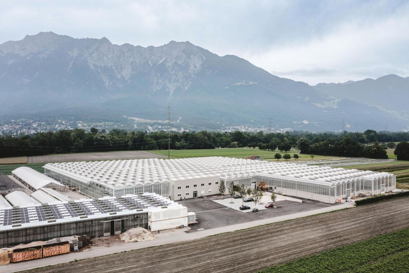 <b>Bild 2</b> PV auf Treibhäusern schränkt die Bewirtschaftung nicht ein.