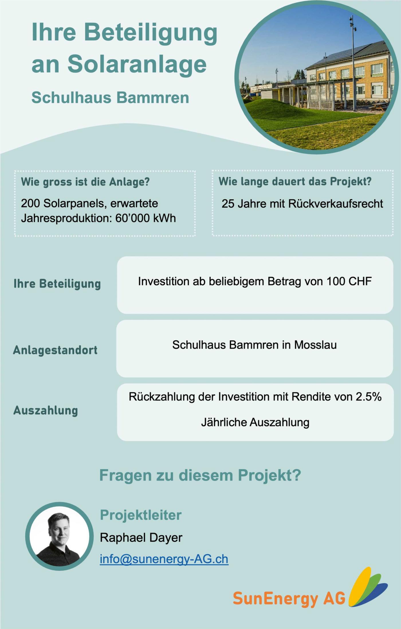 <b>Bild 1</b> Fiktives Angebot für die Beteiligung an einem PV-Projekt, welches Teilnehmenden einer Online-Studie gezeigt wurde [7].
