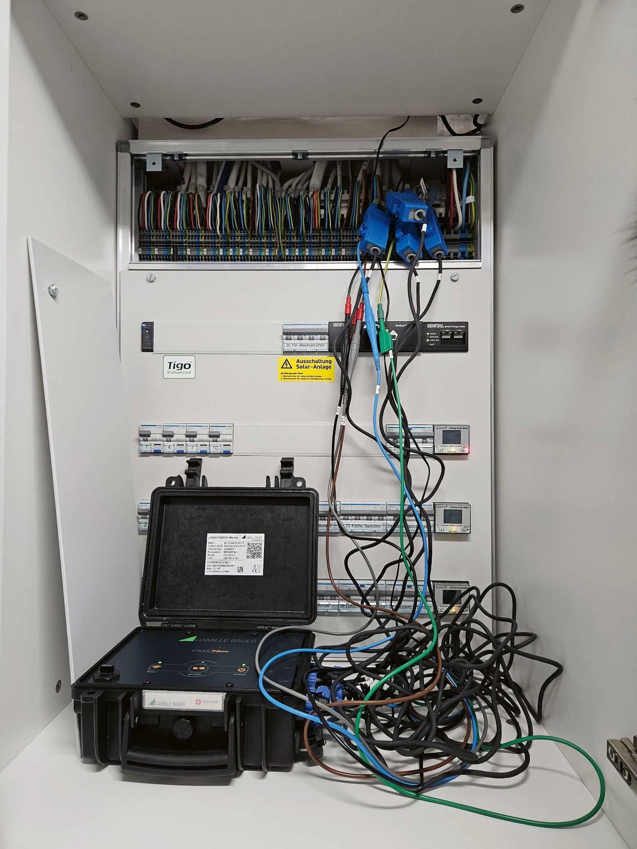 <strong>Bild 1</strong> PQ-Messung am Anschlusspunkt einer Anlage.