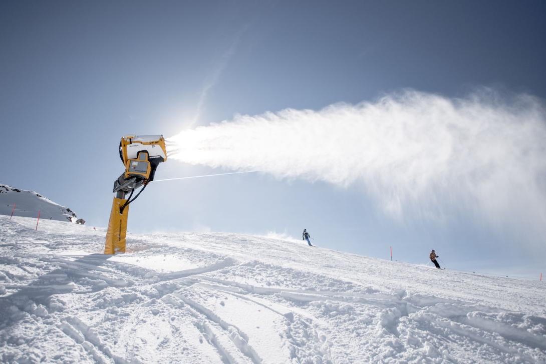 Skifahren selbst mit Schneekanonen nicht mehr garantiert